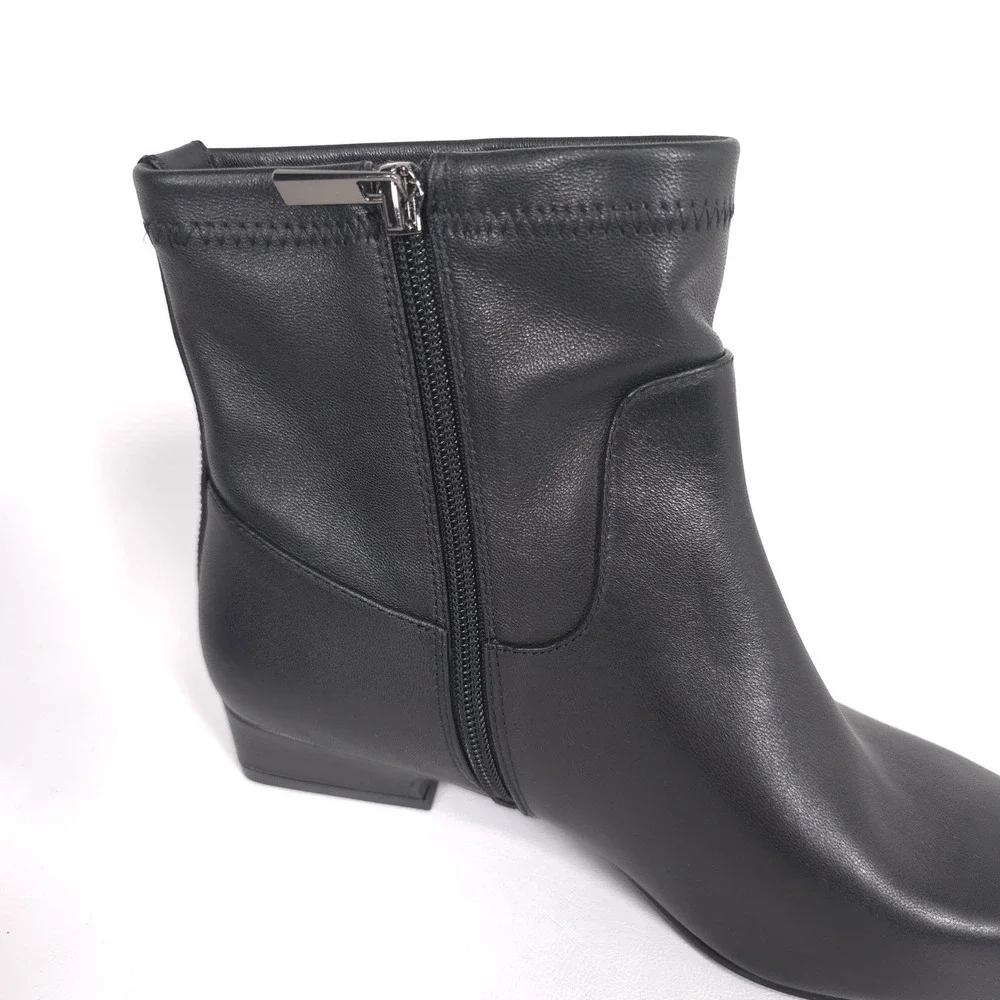 JASON‎ WU New GENUINE LEATHER Ankle Zip Booties Women's 7.5 Kolin Boots Pointed